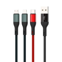 Cable de Carga Rápida USB-C de 27 W, Aleación de Aluminio, Trenzado de Nailon, Conductor de Cobre Puro para Computadora, Teléfono Móvil, Auriculares, iOS, Android
