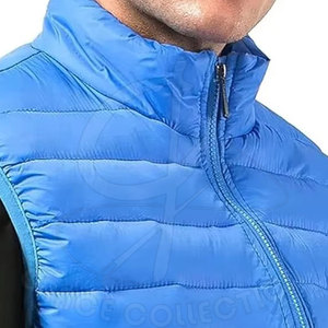 Wholesale New Design Male's Puffer Sleeveless <b>Vest</b> 100% Polyester Windbreaker Thick Puffer <b>Vest</b> With Private Label's - Product Image 5