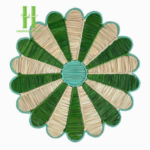 Hot Selling Bamboo Rectangle Handwoven Charger <b>Plates</b> Polished Bohemian Style Eco-Friendly 2-Piece Customize Sizes Variety - Product Image 3