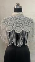 Ornements faits main sur mesure, détails raffinés, design géométrique vintage, légers, anti-plis, perlés et pailletés