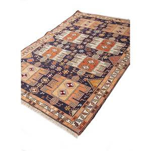 Tapis en laine noué à la main Kiaan Blue Pae-5286, motif géométrique, tapis de salon 9x12 rectangulaire pour la décoration de la maison et le couloir - Product Image 2