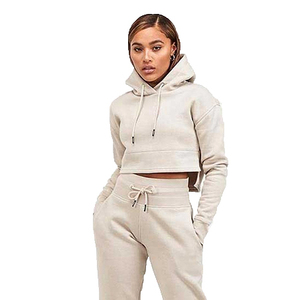 Tendance Mode Femmes À Capuche Crop Top Logo Personnalisé Position Avant Réglable pour la Saison D'automne - Product Image 6