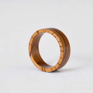 Anillo de Madera de Acacia Natural Hecho a Mano, Clásico, Elegante, Ligero, Joyería de Moda Diaria, Personalizable de Alta Calidad para Bodas - Product Image 1