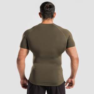 Camiseta de Compresión de Manga Corta GA Olive Knitted - Product Image 3