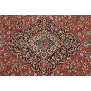 Tapis vintage surdimensionné 9,6x13,1 pieds, tapis turc en laine rouge à motifs floraux - Product Image 5