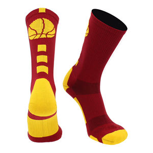 Chaussettes de sport en coton 100% personnalisées avec logo personnalisé, chaussettes de basket-ball rembourrées, chaussettes de sport en coton épaisses antidérapantes, chaussettes de pilates - Product Image 5