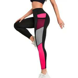 Envío Directo, los Mejores Pantalones de Yoga, Leggings de Cintura Alta para Mujer, con Bolsillos, Estampados, Elásticos en Cuatro Direcciones, 100% Nailon, Cintura Elástica, Largo Completo - Product Image 4