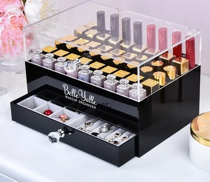 Elegant Acrylic Jewelry Storage Box Stylish Organizer for Rings, Necklaces, and Accessories - Product Image 1