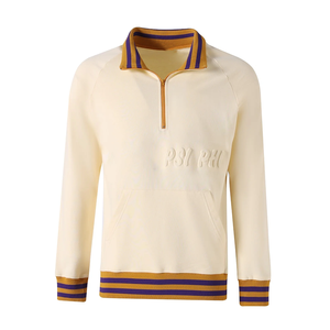 Sudadera Unisex de Forro Polar Neutral Omega con Cierre de Cremallera de Cuarto, Lavado Ácido, Logotipo Bordado en la Parte Delantera, Bolsillo Canguro, Marca Privada OEM - Product Image 2