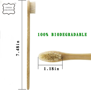 แปรงสีฟันไม้ไผ่ธรรมชาติแบบนิ่มแปรงสีฟันไม้ไผ่รีไซเคิลย่อยสลายได้ปราศจากสาร BPA - Product Image 4