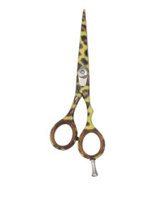 กรรไกรตัดตรงขอบสแตนเลสคุณภาพดีพิมพ์ลายเสือดาว5" - Product Image 5