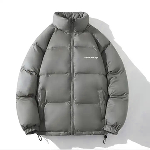 Veste matelassée en duvet matelassée de haute qualité pour hommes personnalisée brodée chaude épaissir les manteaux d'hiver en duvet pour hommes - Product Image 2