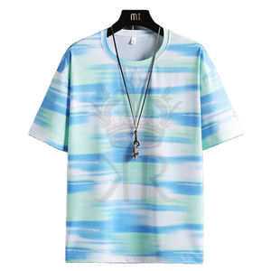 ขายส่งที่กําหนดเองโลโก้แบรนด์ของคุณผ้าฝ้าย100%ว่างเปล่าผู้ชายเสื้อยืดธรรมดาลําลองผู้ชายเสื้อยืด - Product Image 1