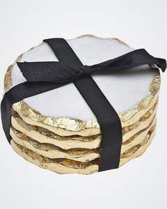 Ensemble de sous-verres en marbre personnalisé, sous-verres en pierre naturelle résistants à la chaleur pour la décoration de la maison, utilisation en cadeau - Product Image 3