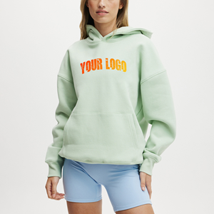 Sudadera con Capucha de Punto Extra Grande para Mujer, de Alta Calidad, 100% Algodón, Ligera, Transpirable, con Logotipo Personalizado e Impresión de Insignia - Product Image 5