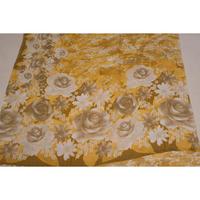 Tissu imprimé en soie synthétique recyclée indienne de 5 yards, style vintage, pour doublures, patchwork bohème, coussins et décoration
