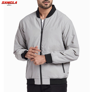 Chaqueta Bomber de algodón ajustada para hombre, gran oferta, ropa de abrigo OEM profesional, chaqueta de cuero impermeable de talla grande de punto - Product Image 4