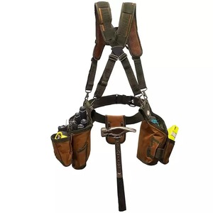 Porte-outil travail charpentiers jardiniers électriciens organisateur tanné à l'huile Cordura ceinture de travail tablier ceintures à outils pour hommes constructeurs - Product Image 2