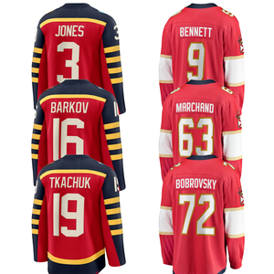 Maillot de hockey sur glace de la Floride 2024, uniforme brodé, séchage rapide, anti-UV, 100% polyester, logos # 16 Barkov # 19 Tkachuk # 72 # 63 - Product Image 1