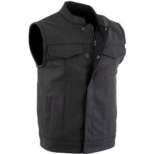 Chaleco de Cuero para Hombre, Diseño Nuevo 2025, con Botones en la Parte Delantera, Prenda Exterior Cortavientos para Otoño, para Uso en Clubes/Equipos - Precio Razonable - Product Image 4