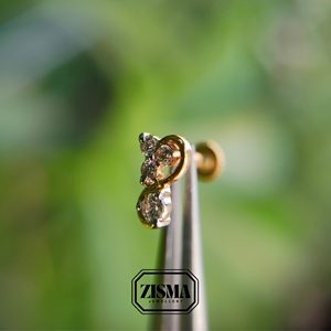 Boucles d'oreilles en diamant de style indien traditionnel certifié GIA IGI or 14K 18K pour piercing de cartilage de lobe de nez personnalisé en gros - Product Image 2