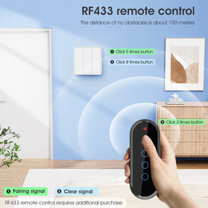 Interruptor de Pared Inteligente Tuya WiFi RF433 EU, 110-250V, Sin Cable Neutro, Temporizador, Control por Voz, Compatible con <span class=keywords><strong>Alexa</strong></span> y <span class=keywords><strong>Google</strong></span> Home - Product Image 2