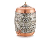 Distributeur d'eau en cuivre écologique, vaisselle durable imprimée, distributeur d'eau avec robinet pour la maison et le bureau, taille personnalisée