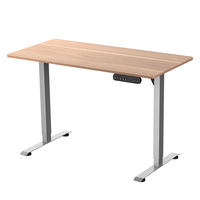 Bureau de travail électrique ergonomique moderne haut de gamme à moteur unique, réglable en hauteur, plateau en bois, table de jeu, garantie 5 ans