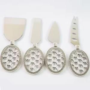 Juego de cubiertos de vajilla Juego de cuchillos de queso de plata con mango de mármol de excelente calidad - Product Image 6