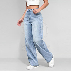 High Quality <b>Women</b> Baggy <b>Jeans</b> Regular Fit Casual Winter 100% Cotton Soft Comfortable Fit - Product Image 4