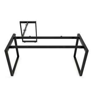 Patas de Mesa Metálicas Rectangulares en Forma de L HCRT018 de 160x150cm, Requiere Ensamblaje, Diseño Industrial para Comedor, Cocina, Hospital, Silla - Product Image 1