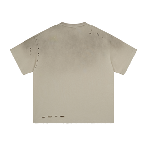 เสื้อยืดผู้ชายผ้าฝ้าย100% หรูหราไม่มีลายปักโลโก้สไตล์วินเทจเสื้อยืดโอเวอร์ไซซ์ซีดจางออกแบบได้ตามต้องการ - Product Image 3