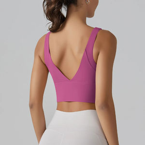 Soutien élevé soutien-gorge de sport sans couture dos nu femmes sport course vêtements externes formation Fitness Yoga débardeur soutien-gorge - Product Image 6