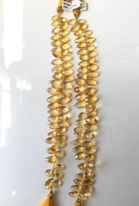 Piedras Preciosas Naturales de Citrino con Corte Marquesa Facetado para la Elaboración de Joyería Fina - Product Image 6