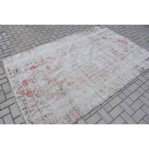 พรมตุรกีโบราณขนาด5.3x8.1ฟุตพรมขนแกะสีขาวแดงขนาด9x12ขนาดใหญ่สำหรับโถงทางเดินทรงสี่เหลี่ยมผืนผ้าพรม10มม. - Product Image 2