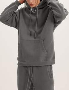 Heavyweight Men Pullover Hoodie Grueso Algodón Fleece Moda Streetwear Loose Fit Style - Product Image 5