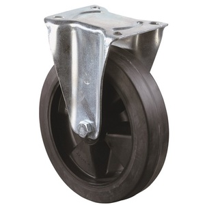 BS Casters for Furniture 125mm Wheel Diameter <b>Swivel</b> Caster 150kg Load Capacity Solid Rubber Base L115 X W85mm for Furniture - Product Image 1