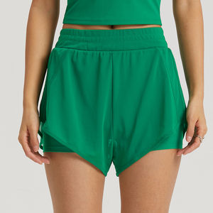 Top tendance femmes haute qualité séchage rapide Board Shorts Gym vêtements actifs respirant Fitness Shorts 100% coton taille élastique - Product Image 6