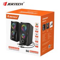 Jertech S6 venta al por mayor precio barato Mini Usb 2,0 Accesorios de ordenador Luz LED 30W altavoz y altavoz de bocina para Pc portátil Escritorio