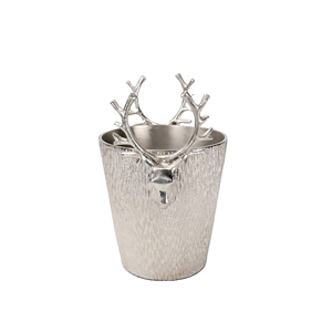 Seau à glace en acier inoxydable de forme personnalisée fabriqué à la main en métal pour les mariages et les fêtes de taille normale avec emballage en carton - Product Image 4