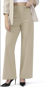 Pantalones de Trabajo Casuales de Negocios para Mujer, de Pierna Ancha y Recta, con Bolsillos, para Oficina - Product Image 6
