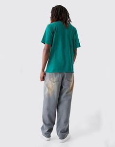 Camiseta de manga corta con cuello redondo transpirable de algodón 100% de la mejor calidad de color zinc OEM para hombre fabricada por productos Huzaifa - Product Image 2