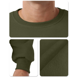 Sweat-shirt surdimensionné à col rond uni de grande taille personnalisé de haute qualité Sweat-shirt personnalisé en molleton Sweat-shirts à épaules tombantes pour hommes - Product Image 6