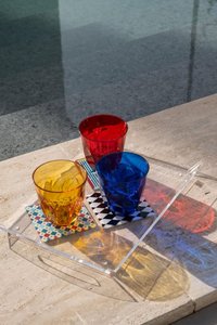 Handmade Exquisite Gold Bismillah Arabic Calligraphy Acrylic Custom Ramadan Serving Tray Tableware Multifunction for Tea Coffee - Product Image 5