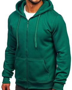 Sudadera con Capucha y Cremallera para Hombre, Venta al por Mayor de Fábrica, Mezcla de Algodón, Básica, Ligera, Informal de Invierno, OEM - Product Image 6