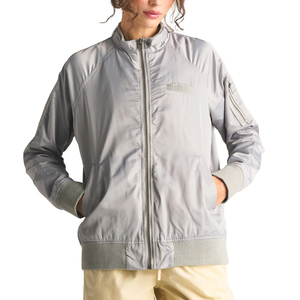 Chaqueta de satén Varsity de alta calidad para mujer 100% poliéster satén estilo bombardero rompevientos chaqueta de satén para mujer - Product Image 1