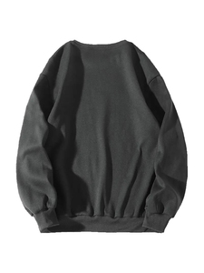 Sudadera de cuello redondo de gran tamaño 300GSM 100% algodón para hombre, ropa de calle con serigrafía personalizada para invierno - Product Image 3