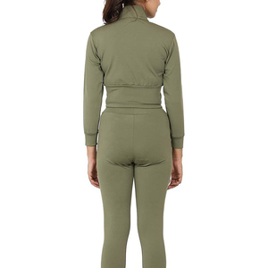 <b>Women's</b> <b>Plus</b> <b>Size</b> Casual Solid <b>Tracksuit</b> Sweatsuit 100% Cotton Velour Custom Logo Windproof Wholesale Set - Product Image 3