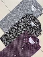 Chemises en coton imprimé de qualité supérieure pour hommes – Stock disponible – Designs variés de haute qualité – Tailles XS-XL – Toutes saisons – Surplus de marque – Usage quotidien