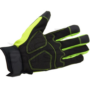 Gants de travail anti-impact Gants professionnels résistants aux coupures en TPR Logo personnalisé Gants de mécanicien de sécurité robustes vert néon noir - Product Image 3